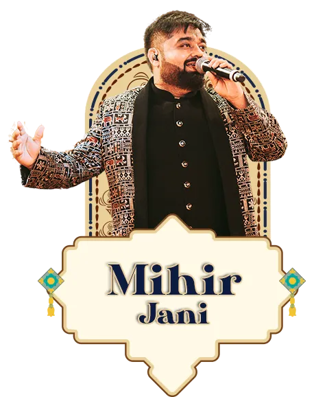 Mihir performing at Maavdee Navratri 2025 Garba event in Ahmedabad
